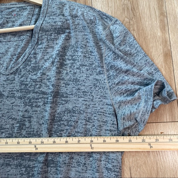 John Varvatos USA Mens Grey Heather Paperthin Short Sleeve Shirt Size XL - Picture 4 of 6